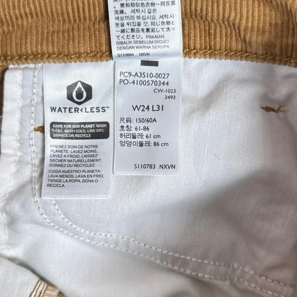 Levis Pants Womens 24 Brown 94 Baggy Corduroy High Rise Straight Leg Cords - Picture 5 of 11